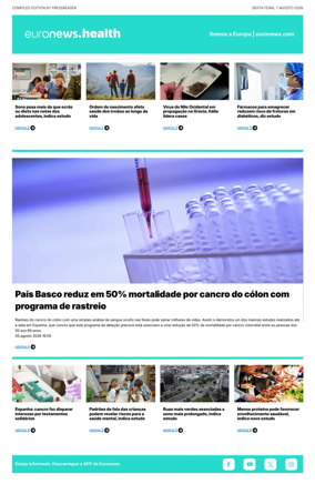 Cover of Euronews Health (Portuguese)