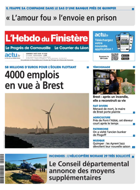 Cover of L'Hebdo du Finistere - Le Progres de Cornouaille Le Courrier du Leon