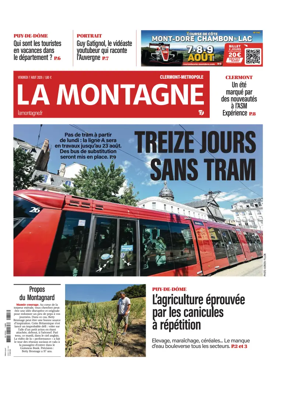 Cover of La Montagne (Clermont-Metropole)