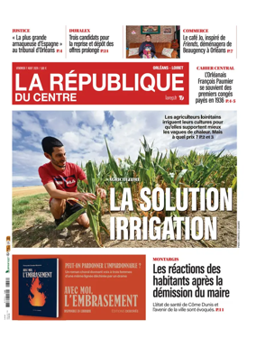 Cover of La Republique du Centre (Orleans - Loiret))