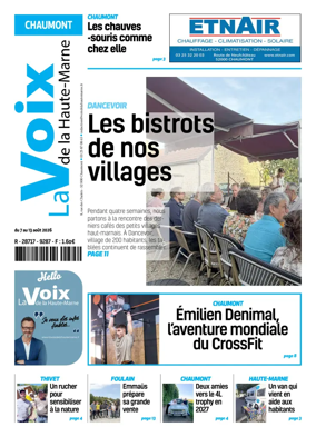 Cover of La Voix de la Haute-Marne edition Chaumont