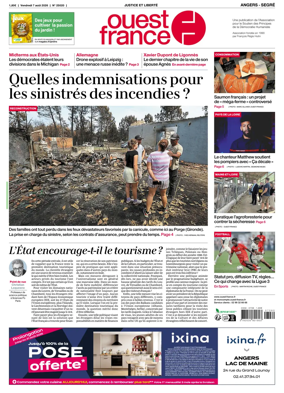 Cover of Ouest France (Angers / Segre)