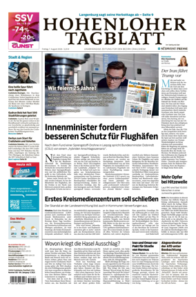 Cover of Hohenloher Tagblatt