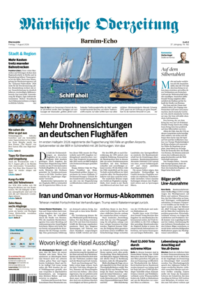 Cover of Markische Oderzeitung Eberswalde