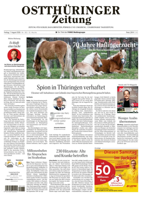 Cover of Ostthuringer Zeitung (Posneck)