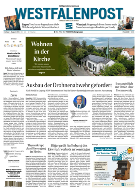 Cover of Westfalenpost (Bad Berleburg Wittgenstein)