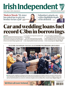 Cover of Irish Independent