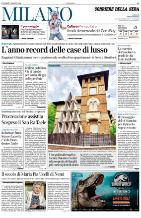 Cover of Corriere della Sera (Milano)