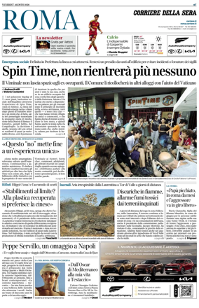 Cover of Corriere della Sera (Roma)