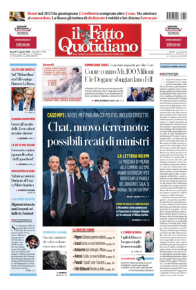 Cover of Il Fatto Quotidiano
