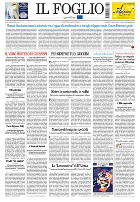 Cover of Il Foglio Quotidiano