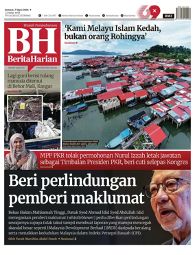 Cover of Berita Harian