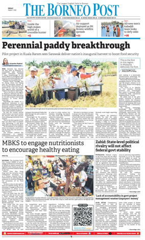 Cover of The Borneo Post (Sarawak)