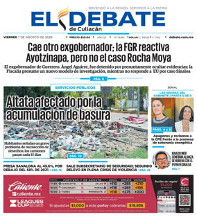 Cover of El Debate de Culiacan