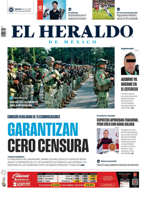 Cover of El Heraldo de Mexico