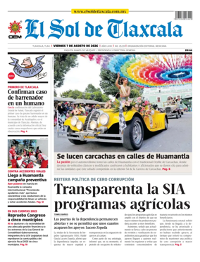 Cover of El Sol de Tlaxcala