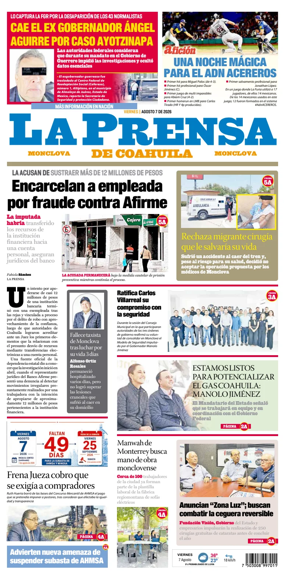 Cover of La Prensa de Coahuila