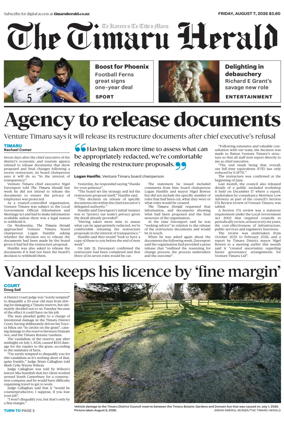 Cover of The Timaru Herald