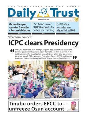 Cover of Daily Trust