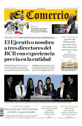 Cover of Diario El Comercio