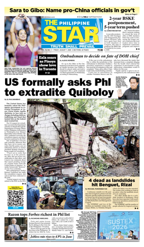 Cover of The Philippine Star