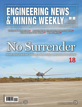 Cover of Engineering News and Mining Weekly