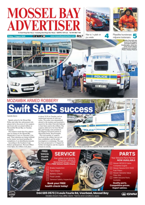 Cover of Mossel Bay Advertiser