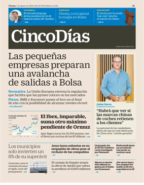 Cover of Cinco Dias