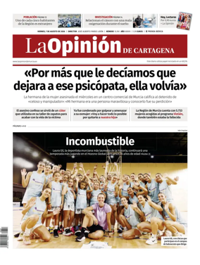 Cover of La Opinion de Murcia (Cartagena)