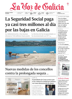Cover of La Voz de Galicia (A Coruna)