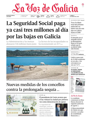 Cover of La Voz de Galicia (Arousa)