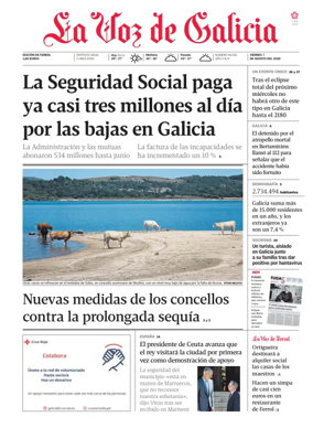 Cover of La Voz de Galicia (Ferrol)