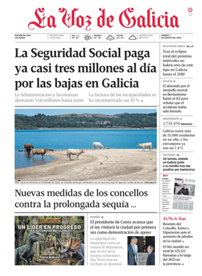 Cover of La Voz de Galicia (Lugo)