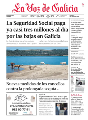 Cover of La Voz de Galicia (Monforte)