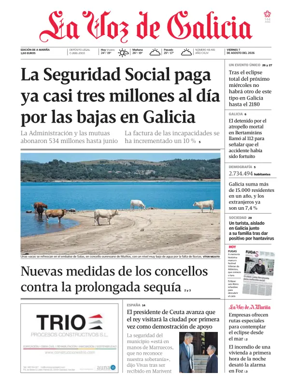 Cover of La Voz de Galicia (Viveiro)