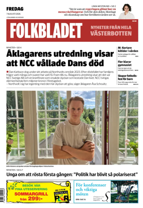 Cover of Folkbladet Vasterbotten