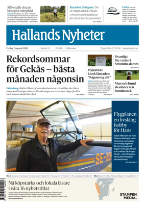Cover of Hallands Nyheter
