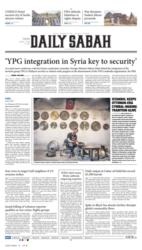 Cover of Daily Sabah (Turkey)