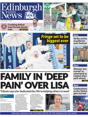 Cover of Edinburgh Evening News
