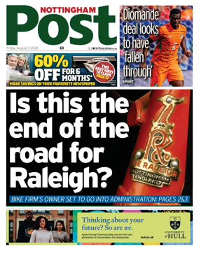 Cover of Nottingham Post
