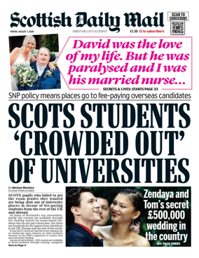 Cover of Scottish Daily Mail