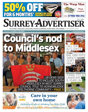 Cover of Surrey Advertiser