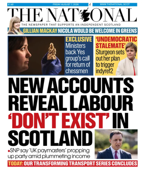 Cover of The National (Scotland)
