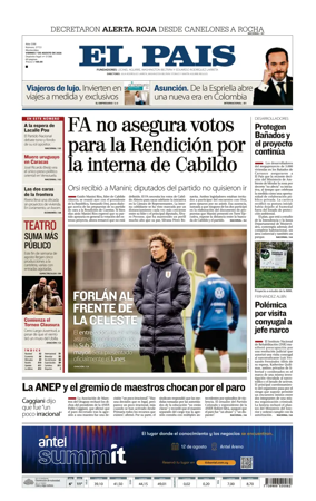 Cover of El Pais (Uruguay)