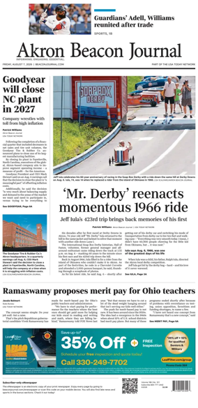 Cover of Akron Beacon Journal