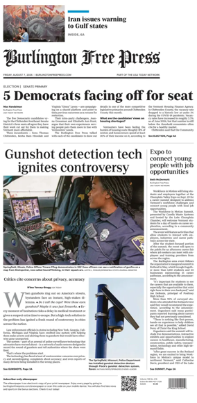 Cover of Burlington Free Press