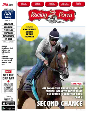Cover of Daily Racing Form National Digital Edition
