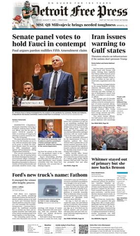 Cover of Detroit Free Press
