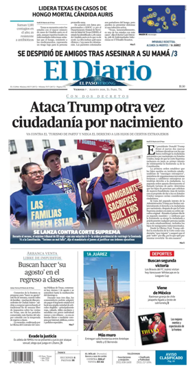 Cover of El Diario de El Paso