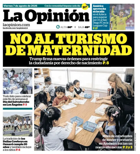 Cover of La Opinion